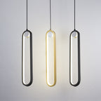 Lámpara Colgante Ovalada Nórdica Minimalista de Aluminio