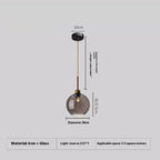 Modern Glass Pendant Chandelier for Bedroom