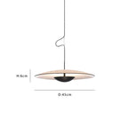 Lámpara Colgante Nórdica OVNI - Diseño Madera/Negro