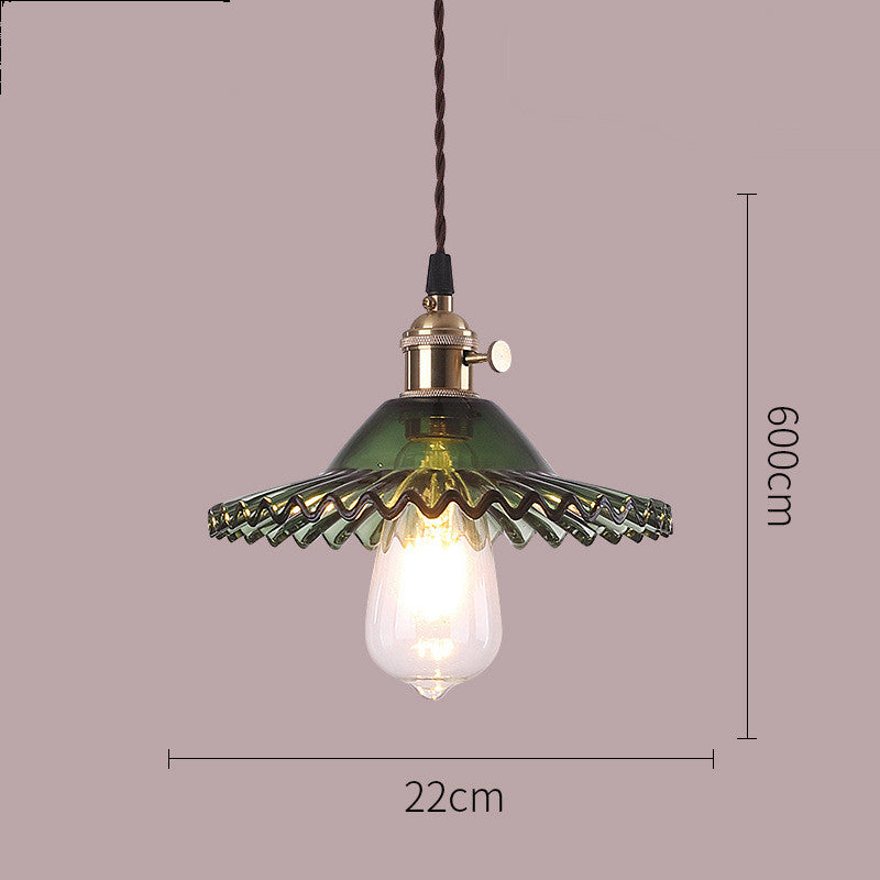 Nordic Glass Pendant Chandelier Copper Fixture