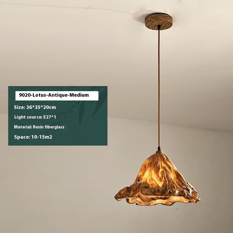 Crystal Lotus Leaf Pendant Light