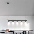 Lámpara colgante de hierro moderna con múltiples cabezales, candelabro para comedor