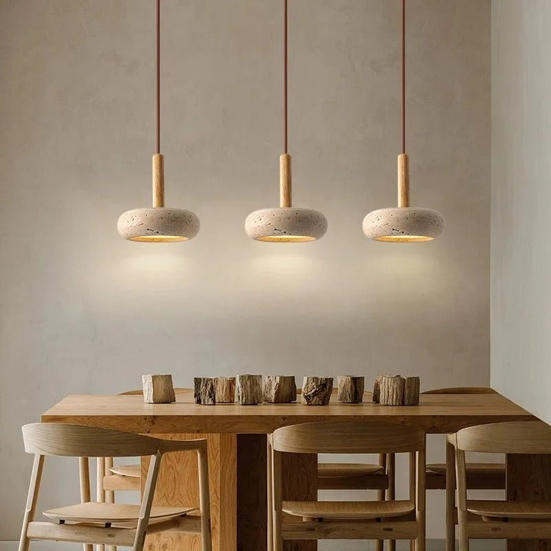 Huangdongshi Lámpara Colgante Pequeña Nórdica Retro para Bar, Comedor, Dormitorio, Lámparas de Cabecera de Tres Luces