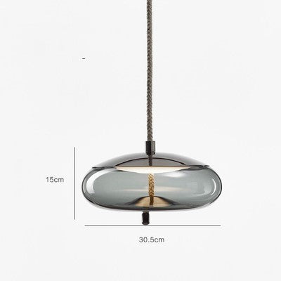 Modern Glass Pendant Chandelier with LED Light