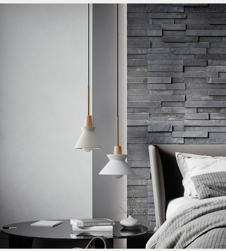 Lámpara colgante nórdica de resina - Minimalista moderna