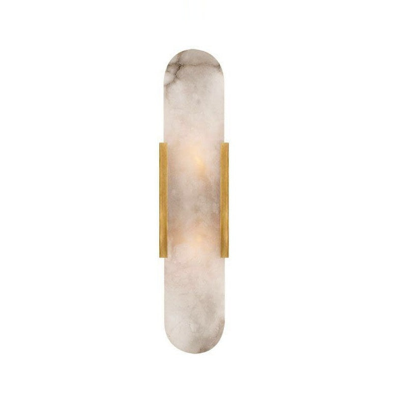 Aplique de pared de mármol natural de lujo ligero para el dormitorio en un estilo moderno