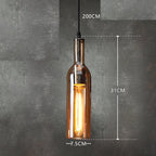 Nordic Wine Bottle Glass Pendant Chandelier