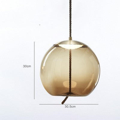 Modern Glass Pendant Chandelier with LED Light