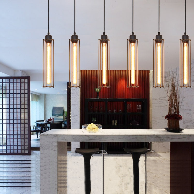 Industrial Iron Pendant Chandelier 3-Head