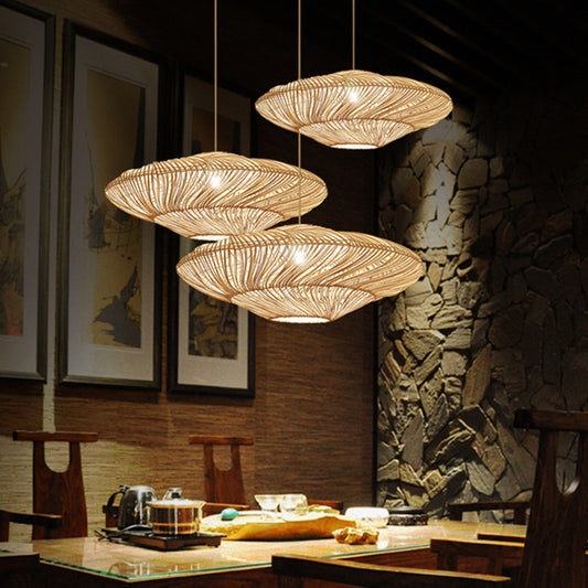 Zen Rattan Woven Pendant Ceiling Lamp