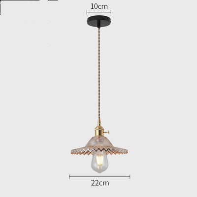 Nordic Glass Pendant Chandelier Copper Fixture