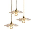 Japanese Glass Pendant Ceiling Light with Copper Accents