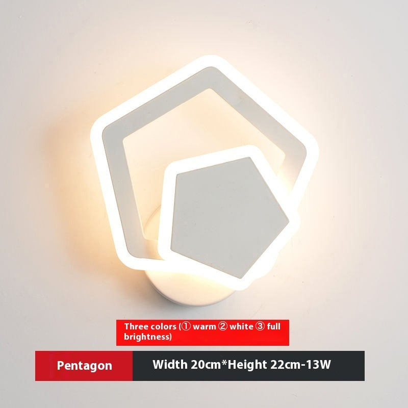 LED Heart-shaped Wall Lamp - Bedroom Living Room Light