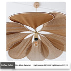Bohemian Fabric & Wood Pendant Light