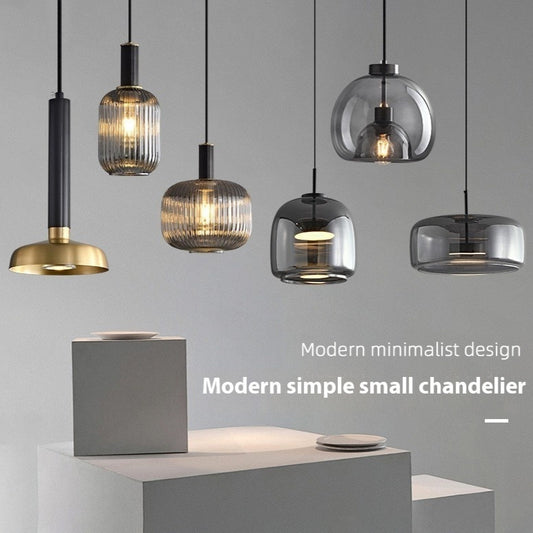 Modern Minimalist Glass Single Pendant Light