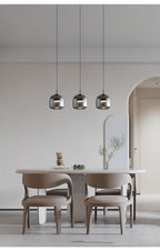 Minimalist Copper Glass Pendant Light Bedroom