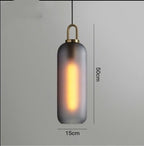 Nordic Glass Ball Pendant Light Iron Frame