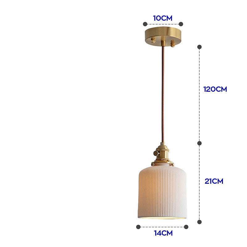 Ceramic Brass Pendant Light Nordic Design