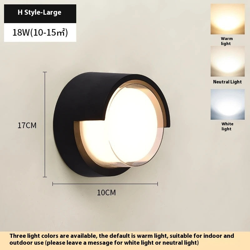 Minimalist Aluminum Alloy Wall Lamp Indoor Outdoor