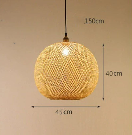 Lámpara de araña pastoral Zen, lámpara colgante minimalista para salón de té