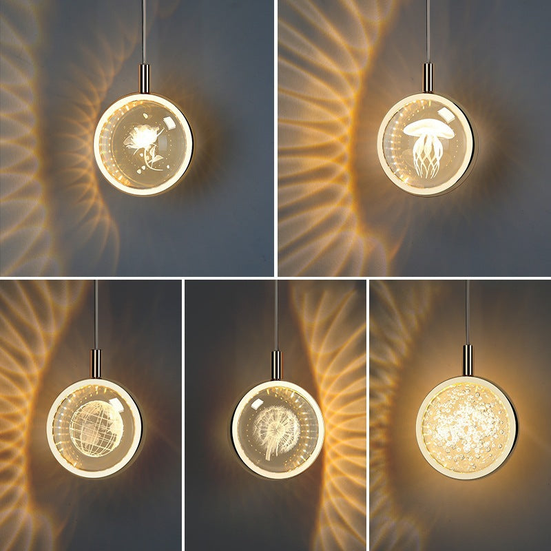 Nordic Jellyfish Crystal Pendant Light