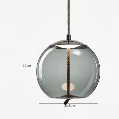 Modern Glass Pendant Chandelier with LED Light