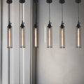 Glass Flute Iron Pendant Droplight