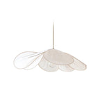 Bohemian Fabric & Wood Pendant Light