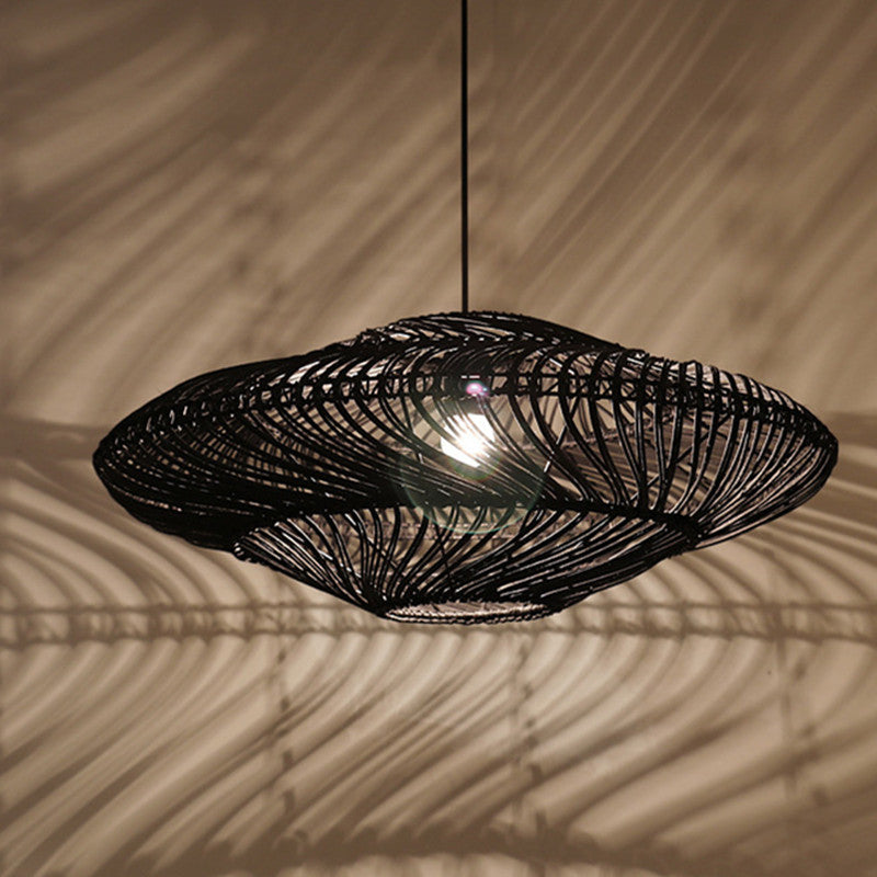 Zen Rattan Woven Pendant Ceiling Lamp