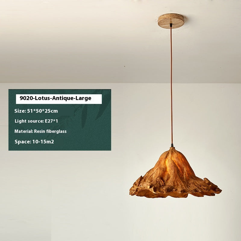 Crystal Lotus Leaf Pendant Light