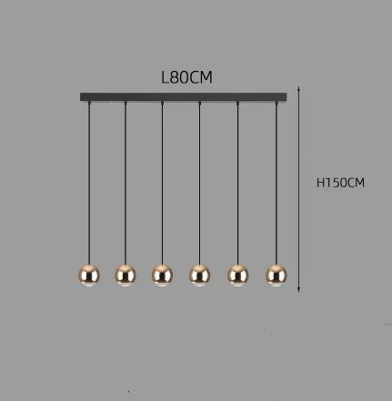 Modern Aluminum Ball Pendant Chandelier