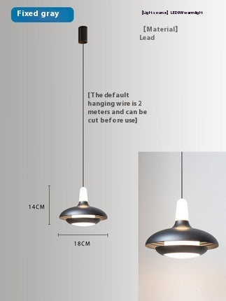 Lámpara colgante de techo nórdica ajustable con LED, diseño minimalista