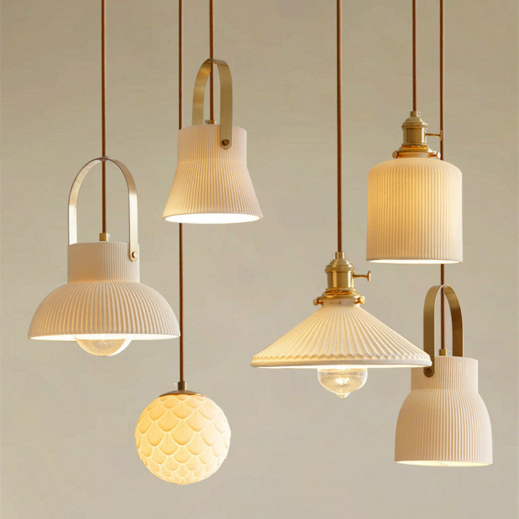 Ceramic Brass Pendant Light Nordic Design