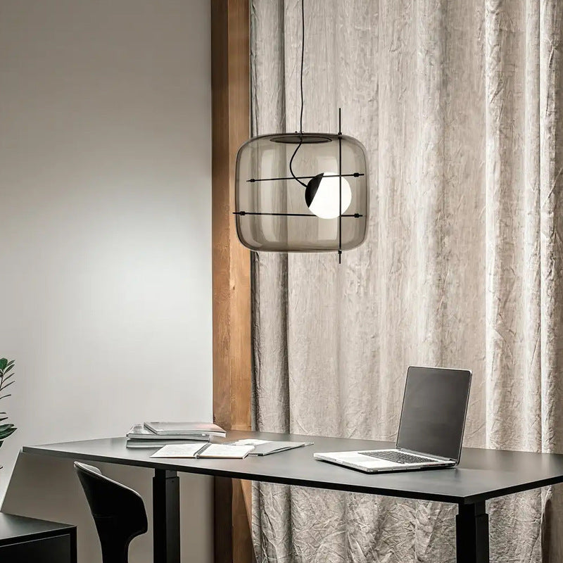 Glass Modern Bedside Pendant Light